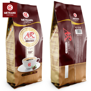 Robusta & Arabica Café en grains entiers Goût moelleux HACCP Sac de 500gr de torréfaction moyenne certifié HALAL du Vietnam - Product Image 1