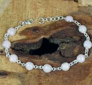 Natural Pink <b>Opal</b> Gemstone 925 Sterling Silver Rhodium Plated Handmade Designer Fine Jewelry Customized <b>Bracelet</b> For Women - Product Image 3