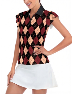เสื้อโปโลผู้หญิงขายดี ผ้าถัก สไตล์ลำลอง ระบายอากาศ แห้งเร็ว ลายเรียบ - Product Image 1