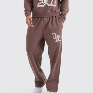 Conjunto Deportivo de 2 Piezas para Hombre, con Capucha y Pantalones Acampanados, de Forro Polar, con Estampado, para Invierno, OEM - Product Image 3