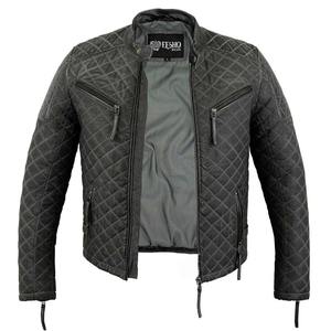 Chaqueta de motocicleta de algodón acolchada recubierta para hombre, estilo clásico de Moto, con soporte frontal, cómoda, duradera, prendas de vestir exteriores, informal - Product Image 1