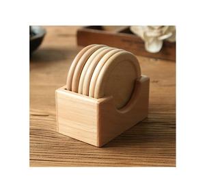 Standard Design Natural Wooden Coaster Home & Hotel Usage Round Shape Cup Glass Coasters For Use Table Top <b>Cheap</b> Price Product - Product Image 6