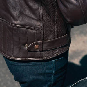 Blouson en cuir pour homme, style motard, course moto - Product Image 6