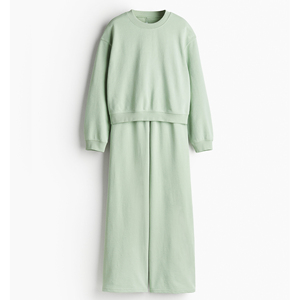 Streetwear <b>Women</b> Custom Winter Flat Windproof Eco-Friendly Woolen Straight Leg 2 Piece Sets <b>Sweat</b> Shirts Track <b>Pants</b> Jogging - Product Image 1