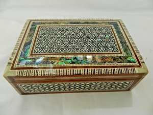 Elegant Modern Luxury Engraved Floral Pattern <b>Wooden</b> Mother Pearl <b>Jewelry</b> <b>Box</b> Handmade Inlay Work Customizable Organizer <b>Jewelry</b> - Product Image 3