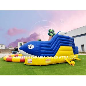 Commercial Grade PVC Material Inflatable Play Center Giant Cartoon Whale Theme Water <b>Trampoline</b> For Outdoor Entertainment - Product Image 6