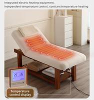 Lit de traitement électrique professionnel avec dossier et repose-jambes réglables pour salon de beauté, spa, clinique médicale
