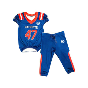 Uniforme de fútbol americano para niños personalizable, transpirable, de talla grande, de manga corta, fabricado en Pakistán, técnica de sublimación - Product Image 1