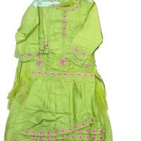 Robe en coton fantaisie prête à l'emploi de haute qualité pour les filles respirant pakistanais silhouette droite vêtements pour enfants