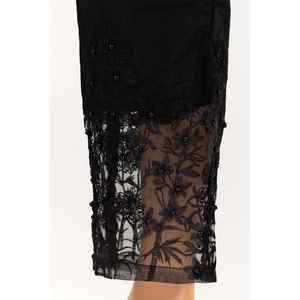 Salwar Kameez de Seda Cruda India Negra para Mujer, Modelo TR-21-116, Pantalones Estilo Pakistaní, Ropa Casual Lista para Usar, Cosida - Product Image 3