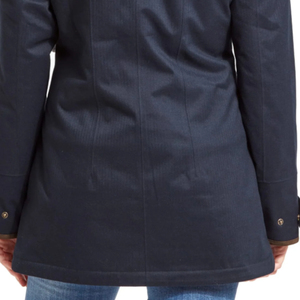 Veste imperméable pour femmes, toutes saisons, col montant, capuche coupe-vent, tissu enduit, fermeture à glissière, tissé, vente en gros Fabricant - Product Image 6