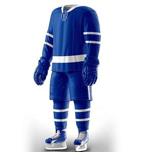 Uniforme de Hockey sobre Hielo Unisex, Ropa Deportiva Transpirable y Ligera de Spandex/Poliéster de Alta Calidad, Conjuntos OEM con Bordado Frontal de Secado Rápido - Product Image 4