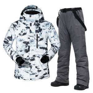 New Winter Men Ski <b>Suit</b> Skiing Jacket Snowboarding Pants Sets <b>Snow</b> Wear Waterproof Breathable Quick Dry 100% Polyester Outdoor - Product Image 3