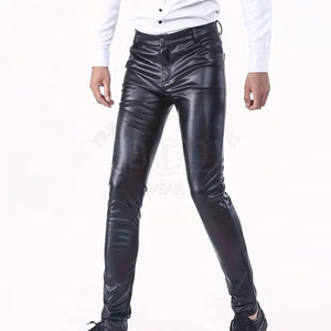 Pantalones de Cuero para Hombre, Nueva Llegada, Resistentes al Viento, Ligeros, Ecológicos, de Alta Calidad, Estilo Urbano Clásico, Corte Recto, Cintura Media, para Invierno - Product Image 2