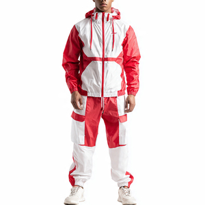 Ensemble veste et pantalon imperméable pour homme avec fermeture éclair OEM, idéal pour la randonnée en montagne, le camping, le trekking, coupe-vent, survêtement pour homme - Product Image 1