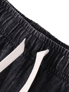 T-shirt uni personnalisé pour homme, délavé, à manches courtes, col rond blanc vintage, ensemble short et t-shirt pour homme, tenue d'été - Product Image 3