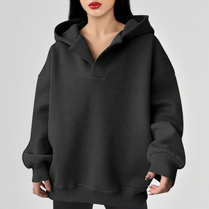 Sudadera Extra Grande para Mujer, Cálida para el Invierno, con Tela de Felpa 100% Algodón, Silueta Relajada para un Estilo Diario Informal y Acogedor - Product Image 1