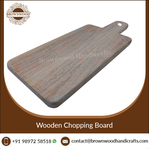 Tabla de cortar de madera de acacia hecha a mano multiusos con mango de 18mm de espesor diseño personalizado al por mayor a precio barato - Product Image 2