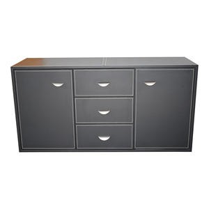 Scrivania Moderna Minimalista Nera di Los Angeles, Mobili da Ufficio Automatici, Tavolo per Computer in Legno Melaminico per Uso in Edifici Aziendali - Product Image 4