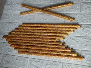 ไม้ดันดียาสีส้มประดับลูกไม้สำหรับเทศกาลนาวราตรี, ของตกแต่งงานแต่งงานแบบบันจารา, อุปกรณ์ประกอบการเต้นคู่แบบกุจราตี - Product Image 5