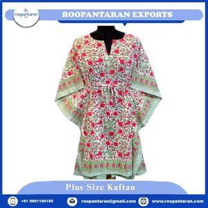 Caftan indien imprimé en coton doux et respirant pour femmes confortable et élégant pour HomeWear en vente en gros - Product Image 4