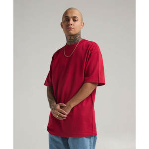 Coupe ample hommes mode à manches courtes t-shirts entraînement surdimensionné pull couleur unie décontracté t-shirt surdimensionné décontracté t-shirt hommes - Product Image 1