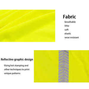 Reflective Shirt High Visibility Safety T-Shirt Men <b>Women</b> Lightweight Breathable Durable Outdoor Workwear <b>Top</b> - Product Image 4
