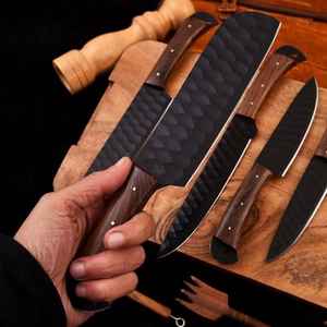 Juego de Cuchillos de Cocina Profesionales Hechos a Mano, 5 Piezas, Venta Caliente, Uso en Cocina, Directo de Fábrica, Cuchillos de Chef Elegantes - Product Image 2