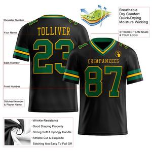Camiseta de aficionado al fútbol americano del equipo personalizado para hombres y mujeres ropa deportiva cómoda transpirable - Product Image 2