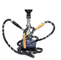 Nouveauté 2025, chicha portable en aluminium de marque FALAH, modèle HH 195, ensemble chicha avec logo de club personnalisé, technique miroir, moderne, haut de gamme