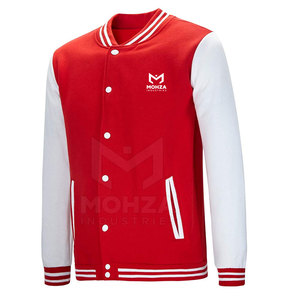 แจ็คเก็ตฤดูหนาวผู้ชายสไตล์ล่าสุด แบบ Letterman  คอตั้ง ผ้าฝ้าย 100% ระบายอากาศ แห้งเร็ว ดีไซน์ปรับแต่งได้  ขั้นต่ำในการสั่งซื้อน้อย  บริการ OEM - Product Image 2