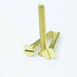 Tornillo de cabeza plana de cobre ranurado personalizado de latón #6-32x2 \ "ISO 7380, color verdadero 48H para paneles de electrodomésticos - Product Image 5