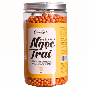 ผู้จัดจำหน่ายสินค้าส่งออกจากเวียดนาม รับผลิตแบบ OEM/ODM ช็อกโกแลตผสมแบบแข็ง ฮาลาล ลูกบอลกรอบสีทอง ตกแต่งเค้ก โกโก้ จำหน่ายจำนวนมาก รับผลิตตามสั่ง - Product Image 1