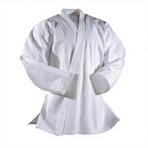 Traje de entrenamiento de Karate ligero blanco unisex, ajuste cómodo, ropa de artes marciales MMA con refuerzo adicional, logotipo personalizado - Product Image 1