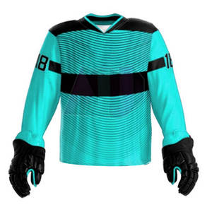 Conjuntos de Uniformes de Hockey sobre Hielo de Primera Calidad con Impresión de Número y Logotipo Personalizados, Transpirables y que Absorben la Humedad, Hechos con Tela 100% Poliéster - Product Image 6