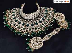 Moda último diseño de Gargantilla tradicional chapado en oro collar conjunto de joyas para mujeres - Product Image 4