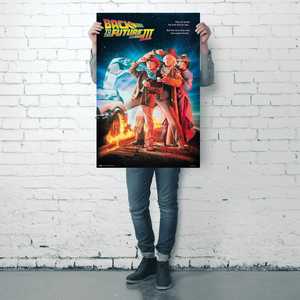 Impression sur toile au design moderne, retour vers le futur III, cadre noir - Product Image 5