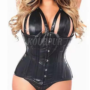 Directo de Pakistán proveedor Original mujer 100% busto de cuero corsé moldeadores con cordones en la espalda Sistema de cordones bloques diseño de impresión - Product Image 1