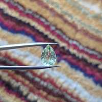 Pierre précieuse en gros, tourmaline naturelle de 5,4 carats, taille poire, verte, non traitée, avec effets optiques lumineux AF, origine pour la vente en gros