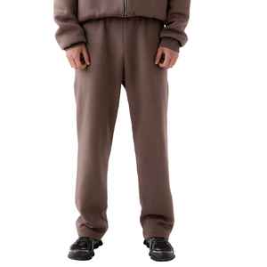 Ropa de calle de algodón 100%, chándal Boxy recortado con cremallera, sudaderas con capucha y pantalones de chándal, conjunto de fabricante, chándal de gran tamaño para hombre en blanco - Product Image 6