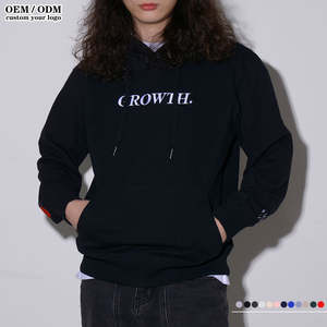 Léger 280 GSM Hoodies Confortable Coton Unisexe Sweats Casual Wear Prix Usine En Gros Logo Personnalisé Vêtements - Product Image 1