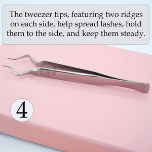 2025 el más nuevo separador conveniente de acero inoxidable, pinzas para la secreción de pestañas, pinzas de extensión, herramienta de injerto de pestañas de aislamiento - Product Image 5
