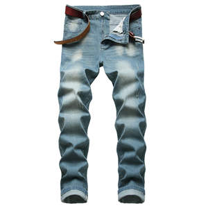 Vente en gros Jeans d'extérieur à poches latérales en jean pour hommes pantalons longs crayon à fermeture éclair vêtements pour hommes pantalons décontractés Jeans décontractés OEM - Product Image 6
