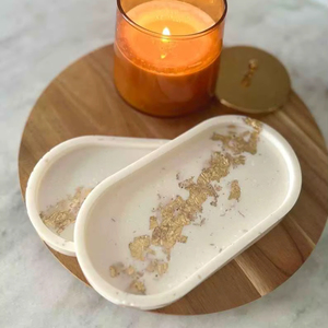 Resin <b>Decorative</b> Tray in Multiple Colors Cosmetic Organizer Home <b>Decor</b> Oval Resin Tray Vanity Tray High Quality - Product Image 1