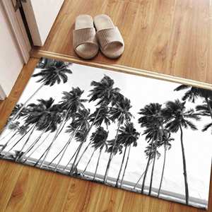 Alfombra con Estampado de Palmeras - Alfombra Decorativa para Exteriores con Diseño Costero Moderno, Alfombra Suave con Pelo Largo - Product Image 5