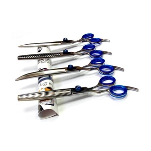 Stainless Steel Curved <b>Dog</b> Grooming <b>Scissors</b> for Large Hands 6.5 Inch 30 Degree Angle Anti-Static Smooth Tip High Quality - Product Image 5