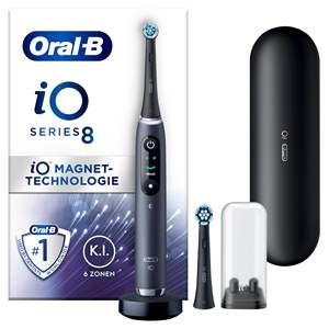 Brosse à dents électrique intelligente à ultrasons Oral-B IO Series 8 avec LED, poils moyens, rechargeable, 2 têtes de brosse de rechange, pour la maison - Product Image 6