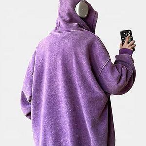 Customizable Women's Oversized Hoodies <b>Raw</b> Hem Lightweight 100% <b>Cotton</b> Add Your Own Logo Designs Winter Activewear Casual Look - Product Image 3