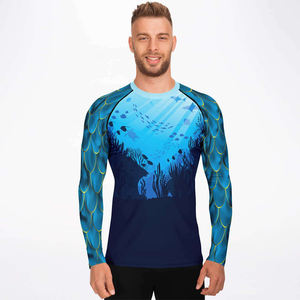 Meilleures ventes de rashguards pour adultes, manches longues, sublimation, t-shirts de compression extensibles pour hommes avec service OEM - Product Image 3