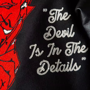 OEM personalizado de manga de cuero Varsity chaqueta con cuello Chenille bordado Bomber béisbol Letterman Varsity chaqueta para los hombres - Product Image 5